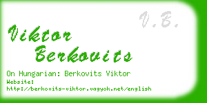 viktor berkovits business card